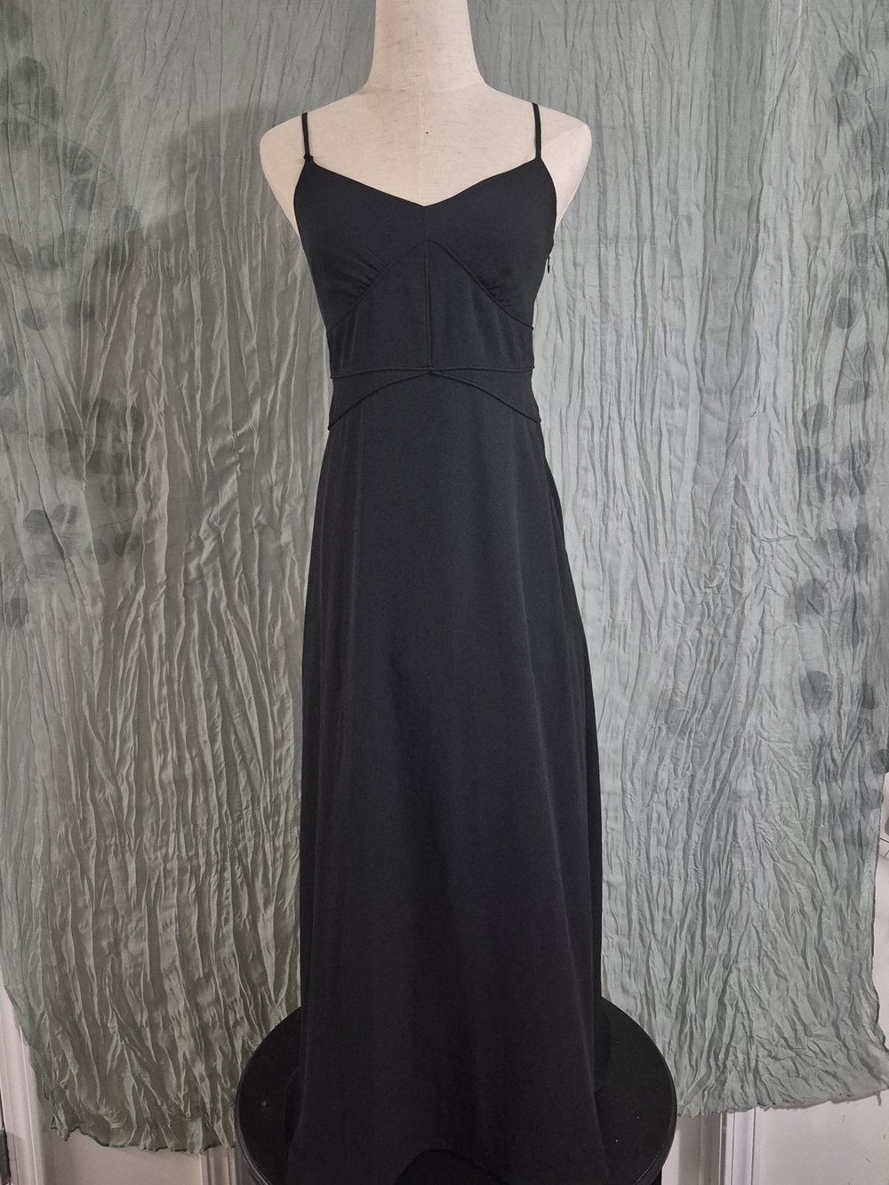 Banana Republic Black Spaghetti-Strap Maxi Dress